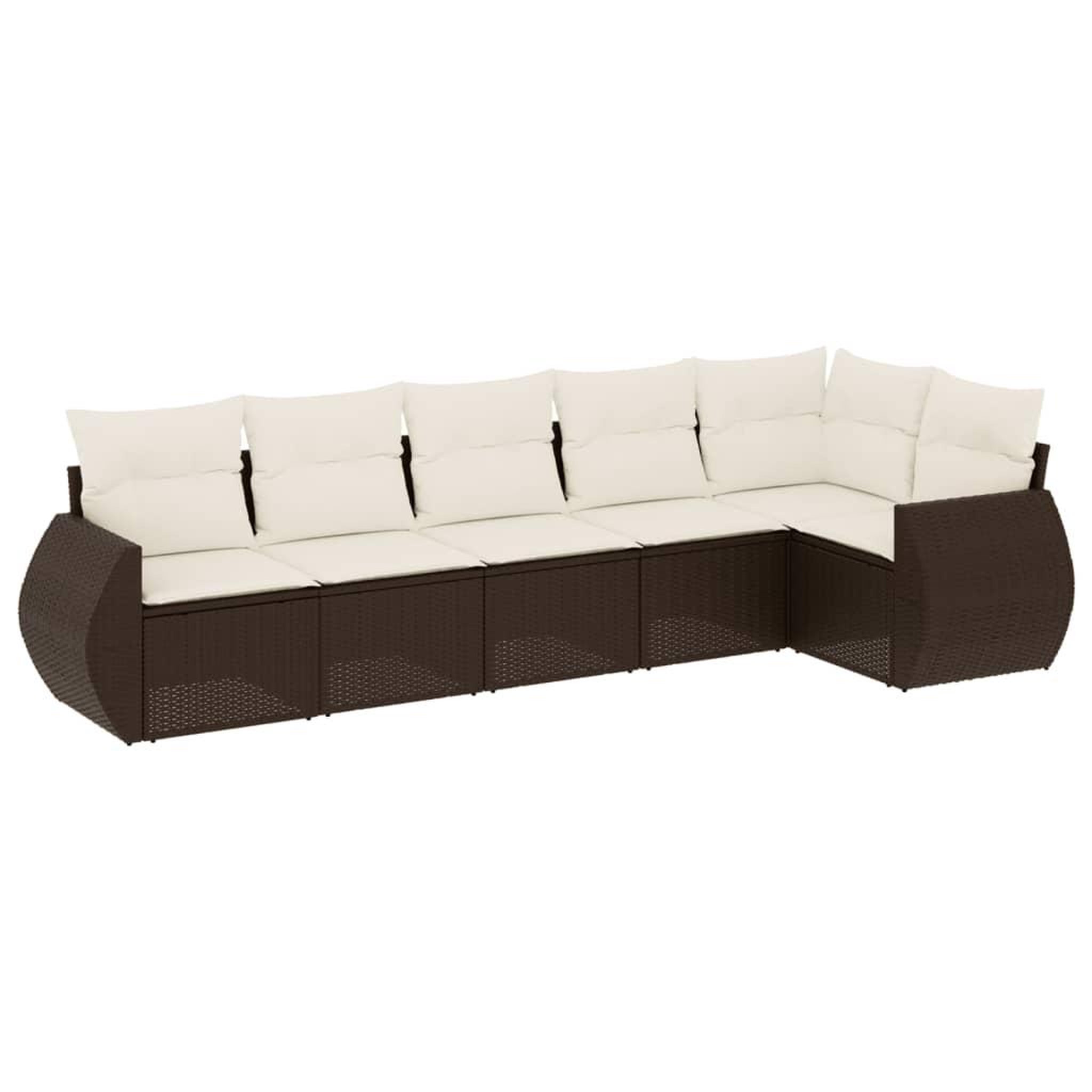 Voir la diapositive 2 : VIDAXL Salon de jardin avec coussins 6 pcs marron resine tressee