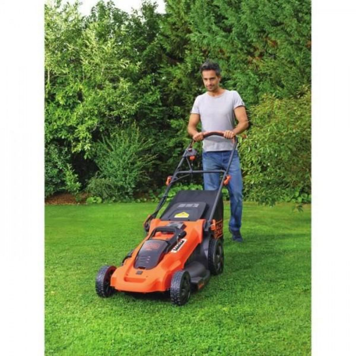 Black et Decker Tondeuse a Gazon   a Gazon Electrique Sans Fil 36V CLMA4820L2-QW - BLACK+DECKER - 7 Hauteurs Réglables - Fonction Mulching