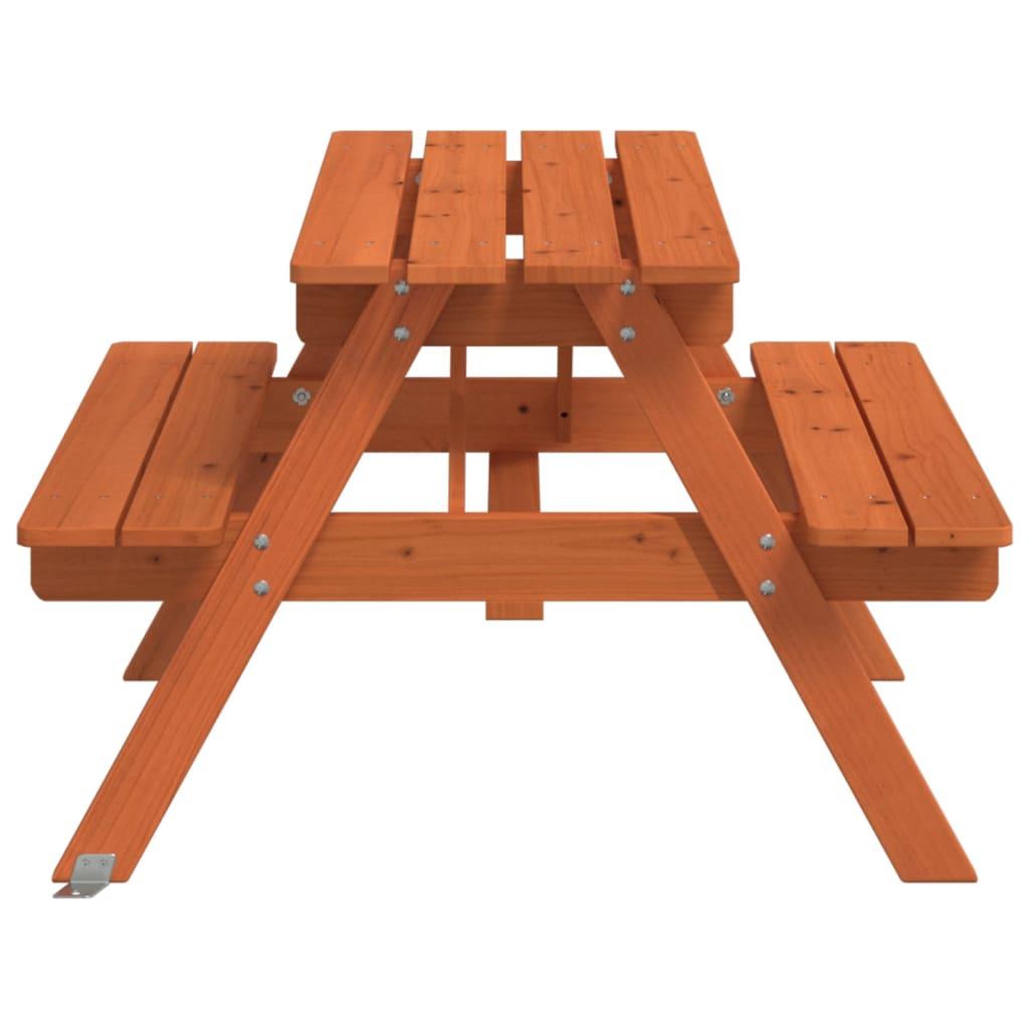 Voir la diapositive 5 : VIDAXL Table de pique-nique pour 4 enfants avec trou de parasol sapin