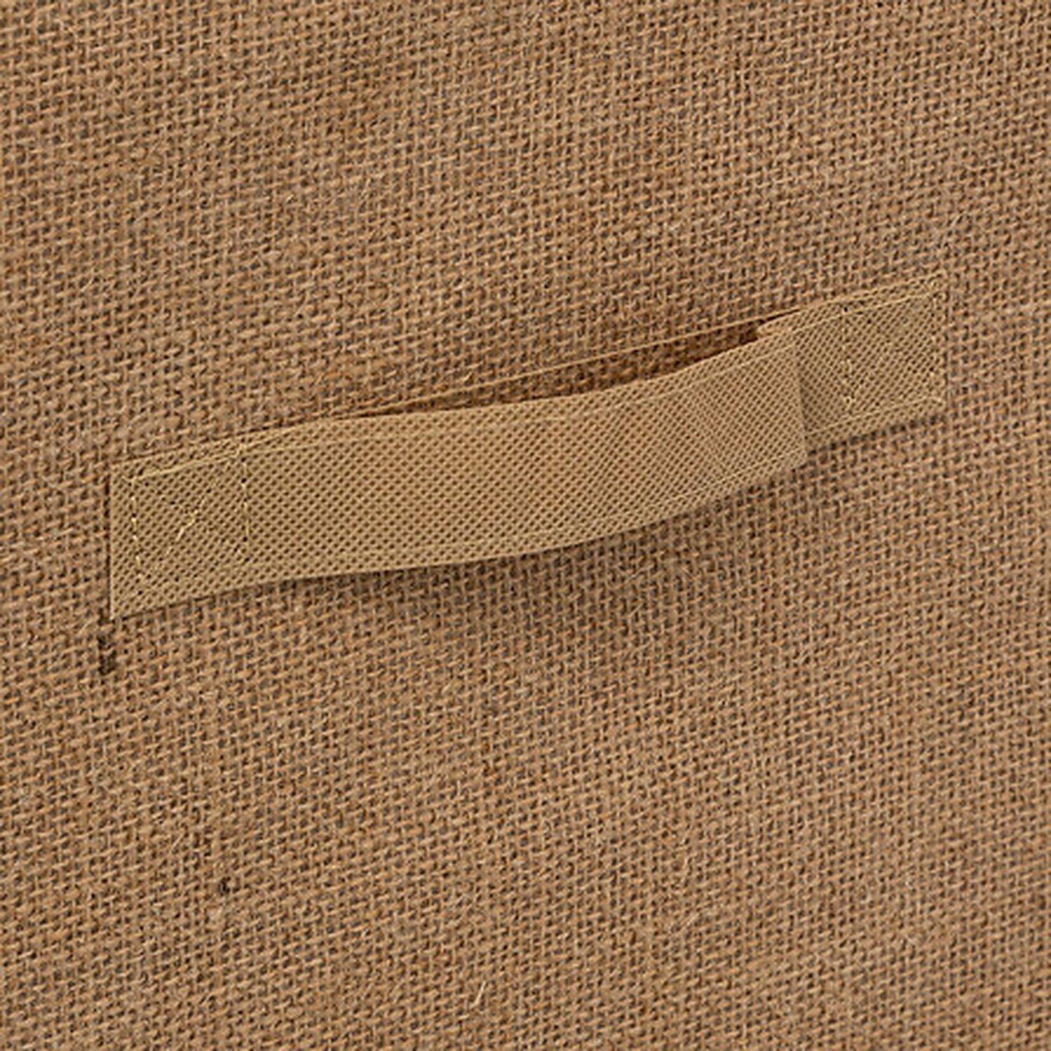 Voir la diapositive 4 : TOILINUX Lot de 2 boîtes de rangement pliantes en jute - l. 31 x l. 31 x h. 31 cm - marron
