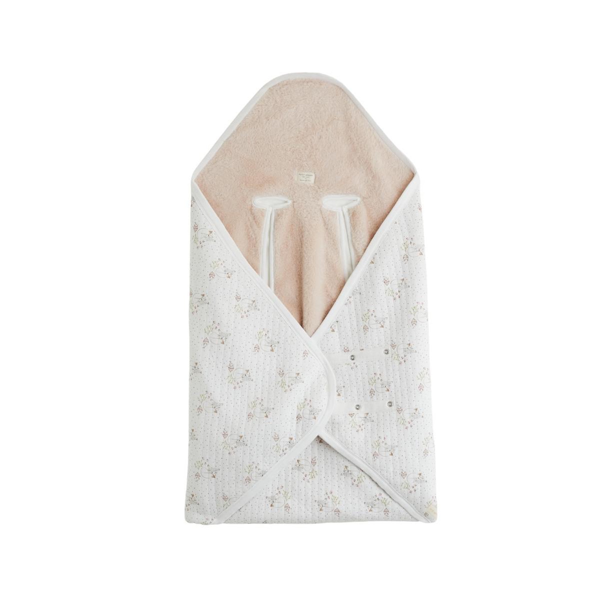 PETIT BEGUIN Couverture de voyage bébé doucette. Coloris disponibles : Rose