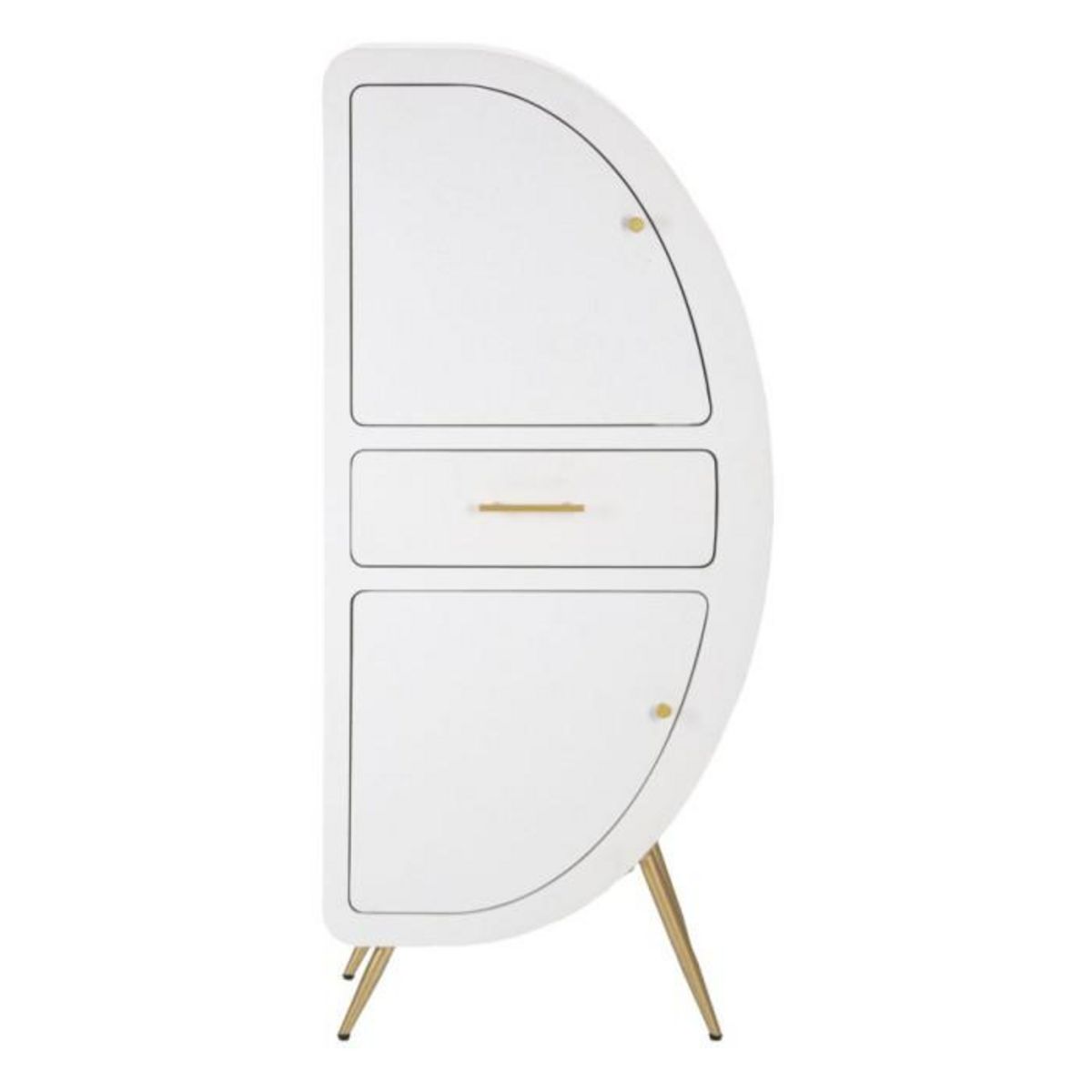 Paris Prix Armoire 2 Portes Design  Venus  133cm Blanc & Or