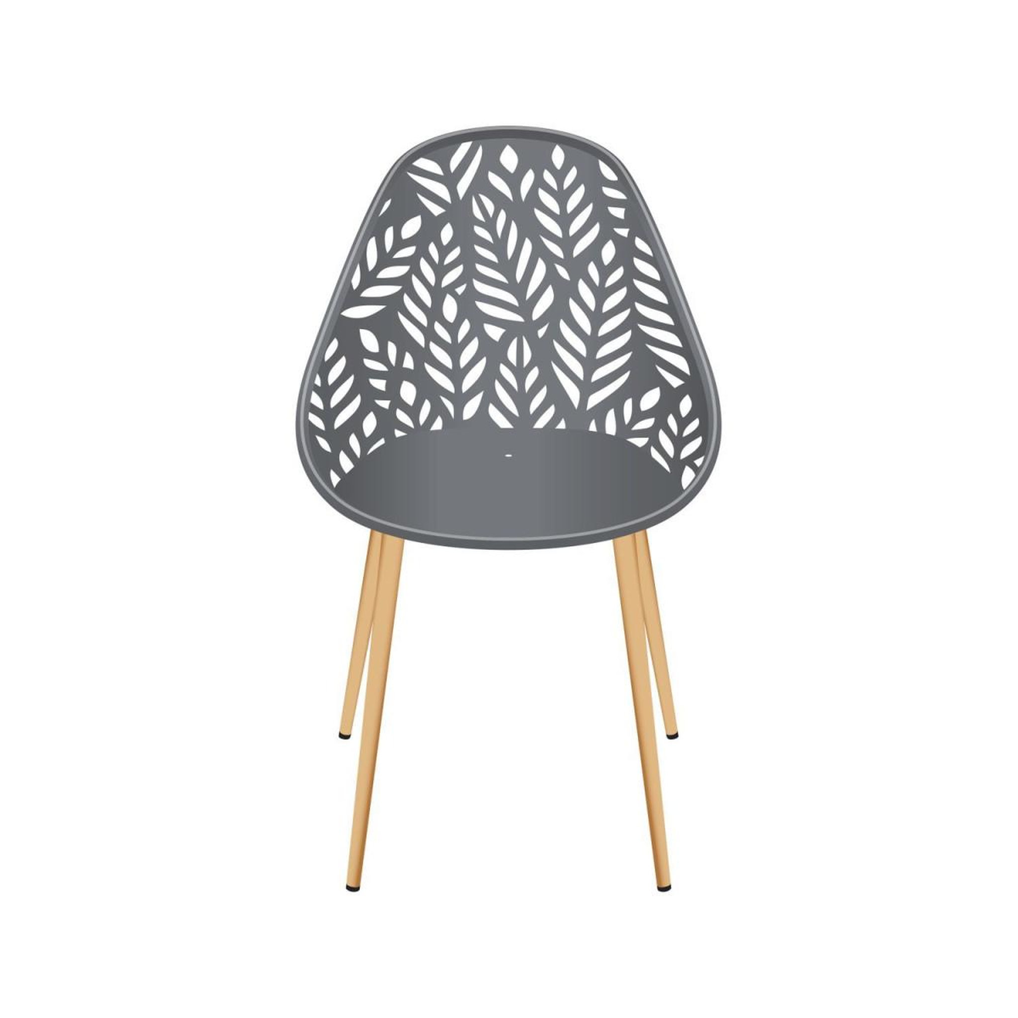 Voir la diapositive 2 : The Home Deco Factory Lot de 4 chaises de jardin  lucena  83cm gris