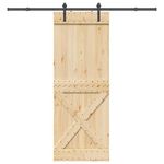 VIDAXL Porte coulissante et kit de quincaillerie 85x210 cm pin massif