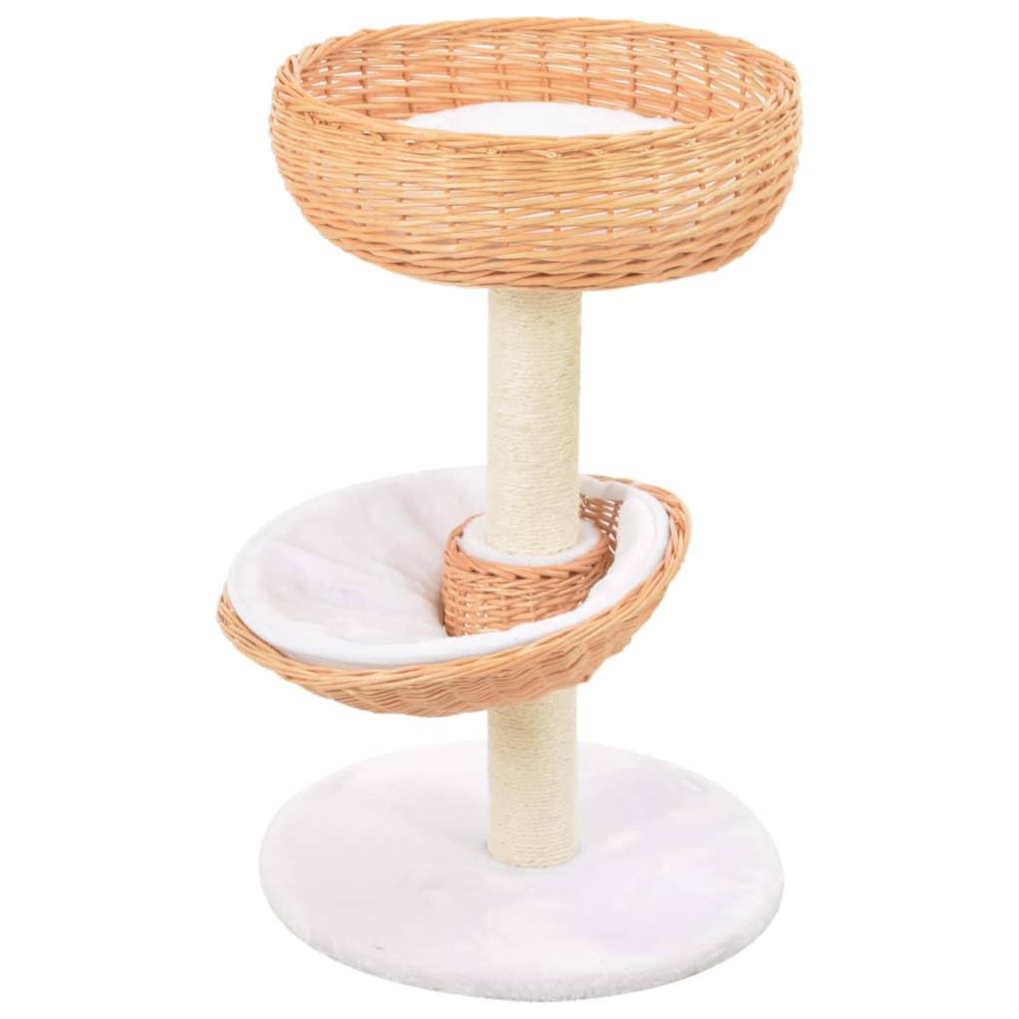 VIDAXL Arbre a chat avec griffoir en sisal Naturel Bois de saule