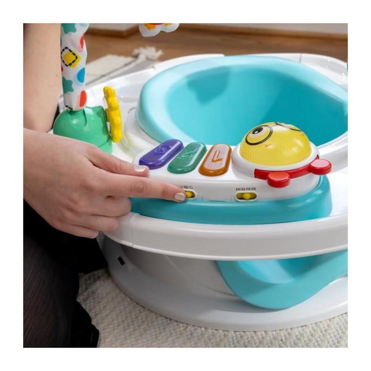 BABY EINSTEIN BABY EINSTEIN Siege SuperSeat 3 en 1, Siege d'activités - Réhausseur de table avec arche de jeu avec jouets interactifs