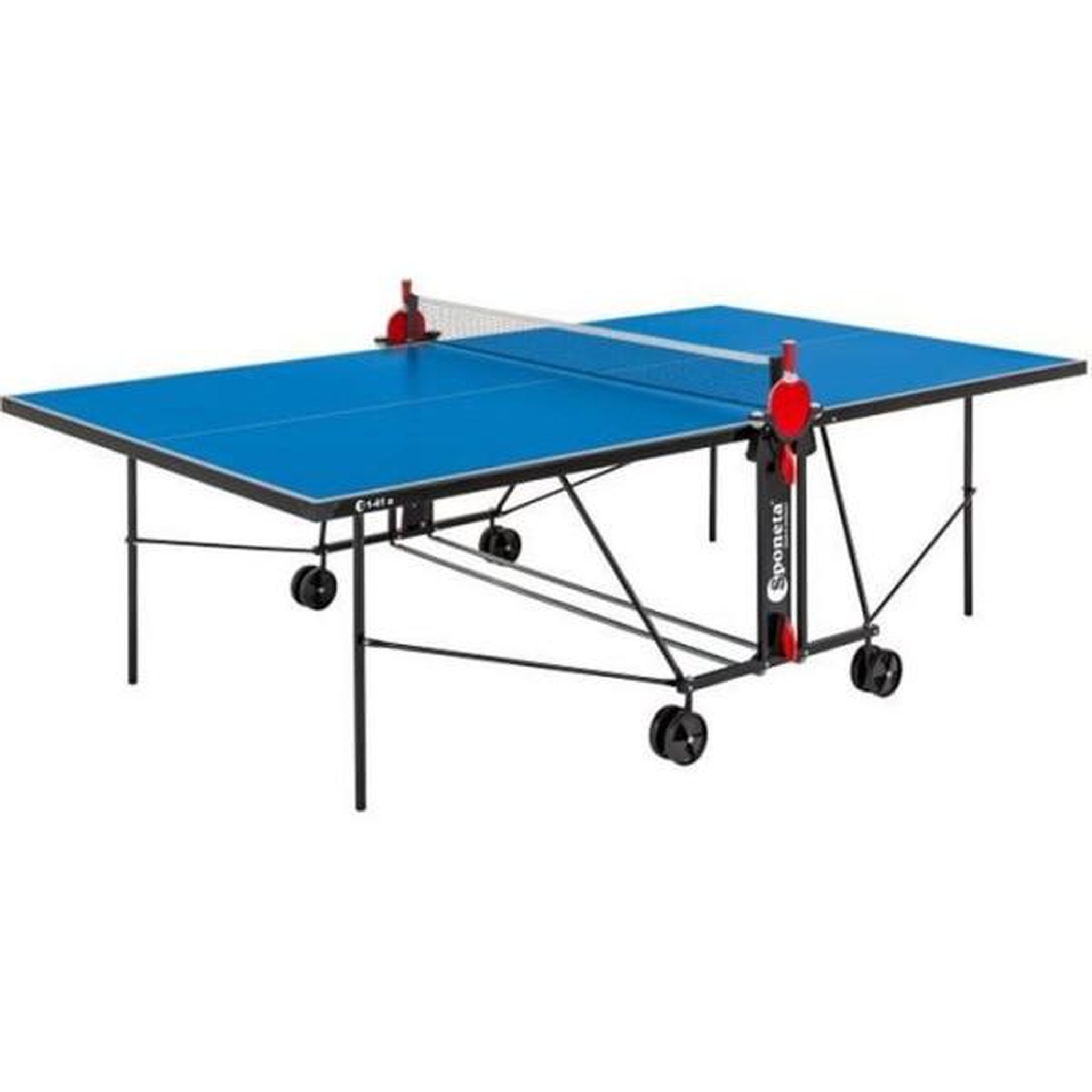 N/A SPONETA - Table Tennis de Table - Table Ping Pong Compacte - Usage extérieur - Bleu et noir