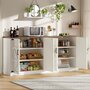 Voir la diapositive 5 : MERAX Buffet 4 porte(s) 0 tiroir(s) - 160 cm blanc mdf
