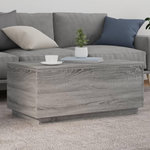 VIDAXL Table basse avec lumieres LED gris sonoma 90x50x40 cm