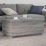 Voir la diapositive 1 : VIDAXL Table basse avec lumieres LED gris sonoma 90x50x40 cm