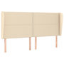 Voir la diapositive 2 : VIDAXL Tete de lit avec oreilles Creme 183x23x118/128 cm Tissu