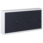 VIDAXL Armoire a outils murale Style Industriel Metal Gris et noir