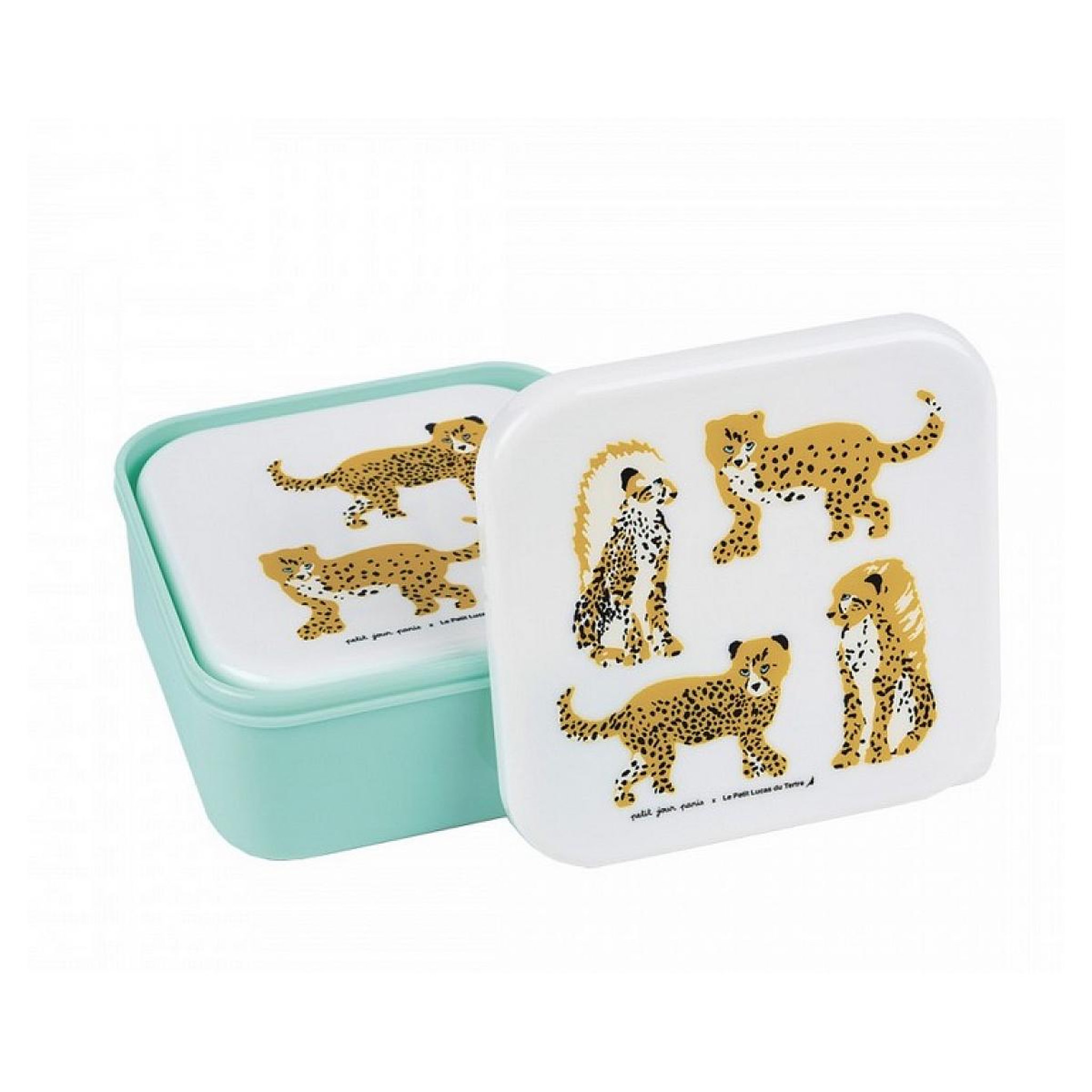Voir la diapositive 2 : Petit Jour Set de 3 Lunch box La savane