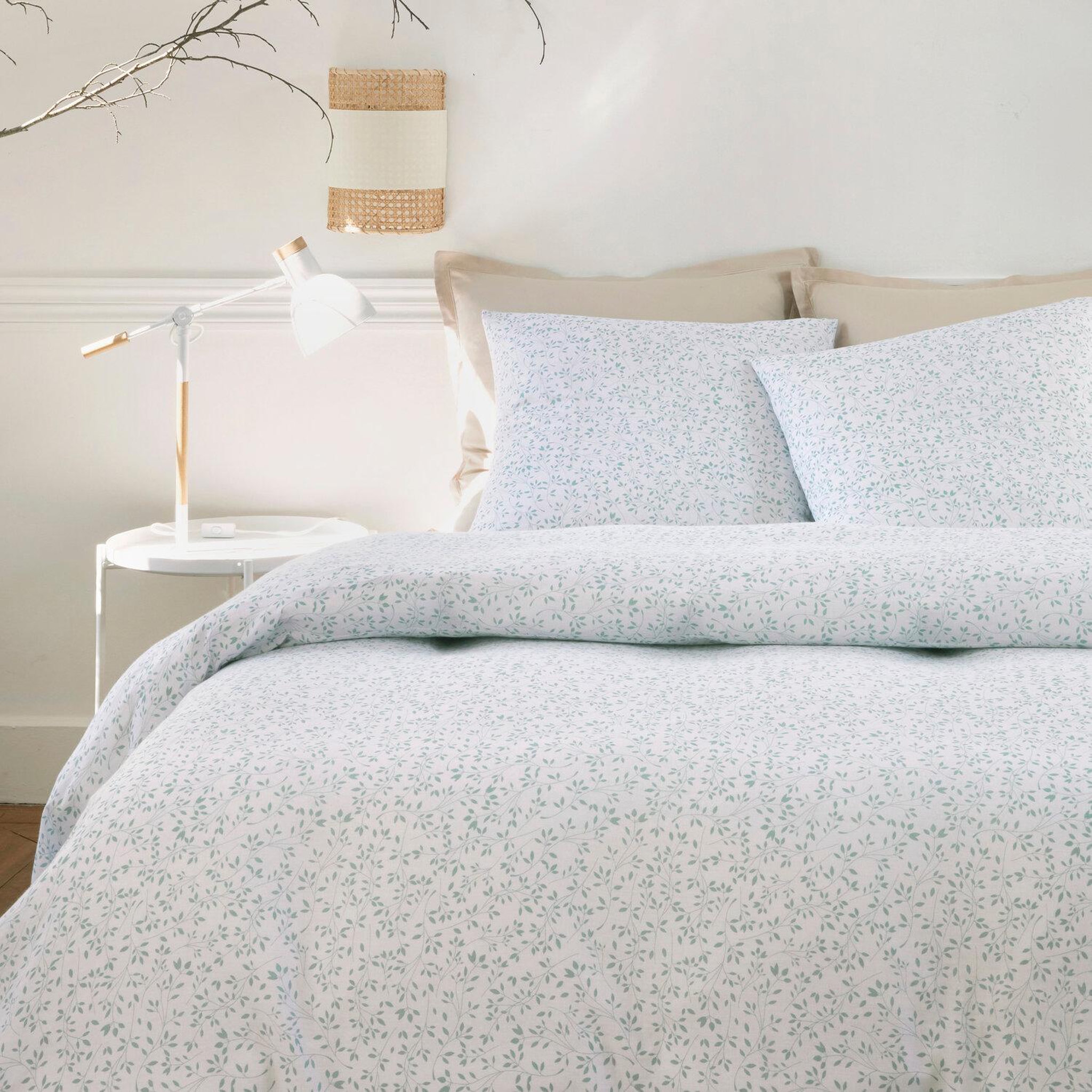 Voir la diapositive 3 : BATON ROUGE Parure housse de couette 100% gaze de coton imprimé murmure