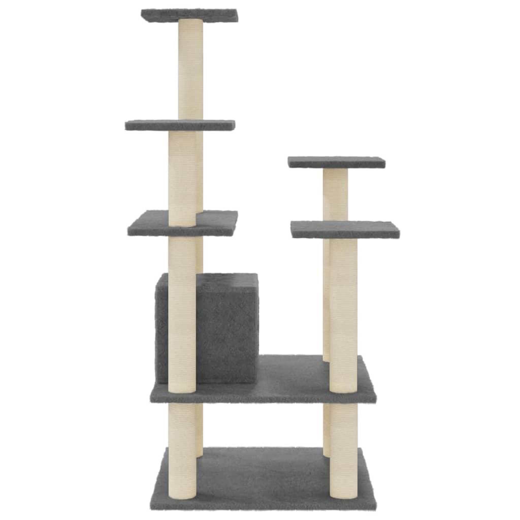 Voir la diapositive 5 : VIDAXL Arbre a chat avec griffoirs en sisal Gris fonce 110 cm