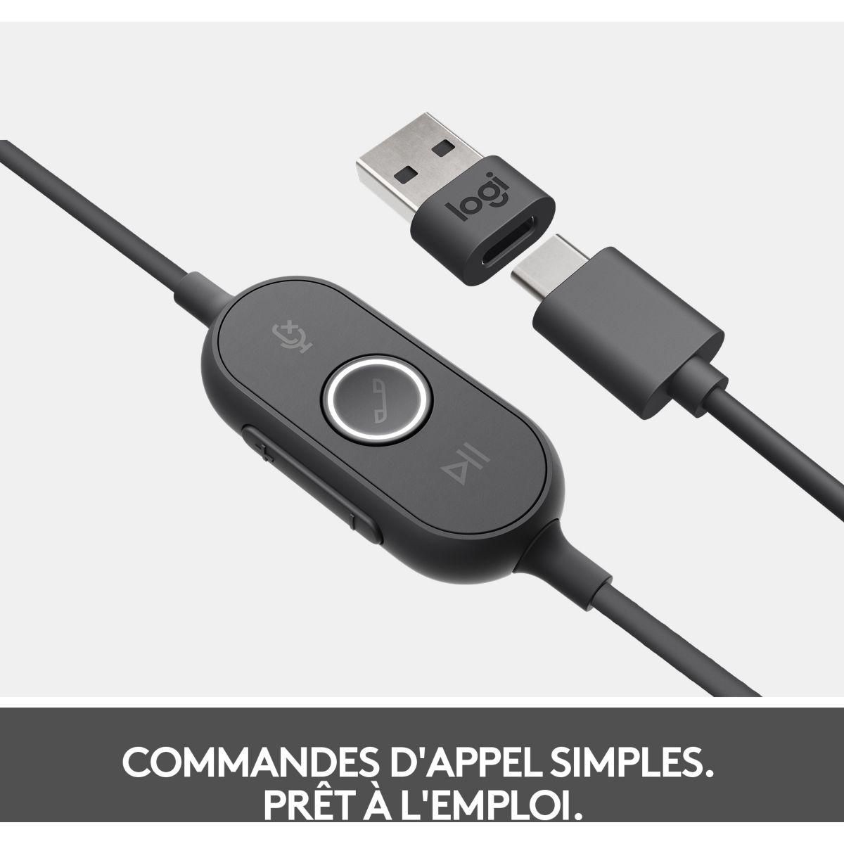 Logitech Micro-casque Zone 750 Graphite