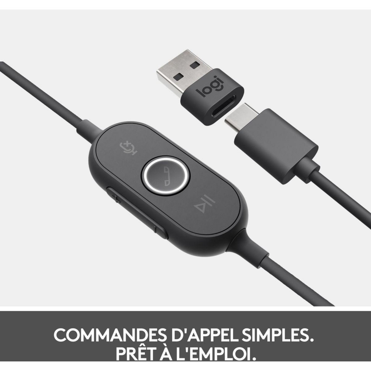 Logitech Micro-casque Zone 750 Graphite