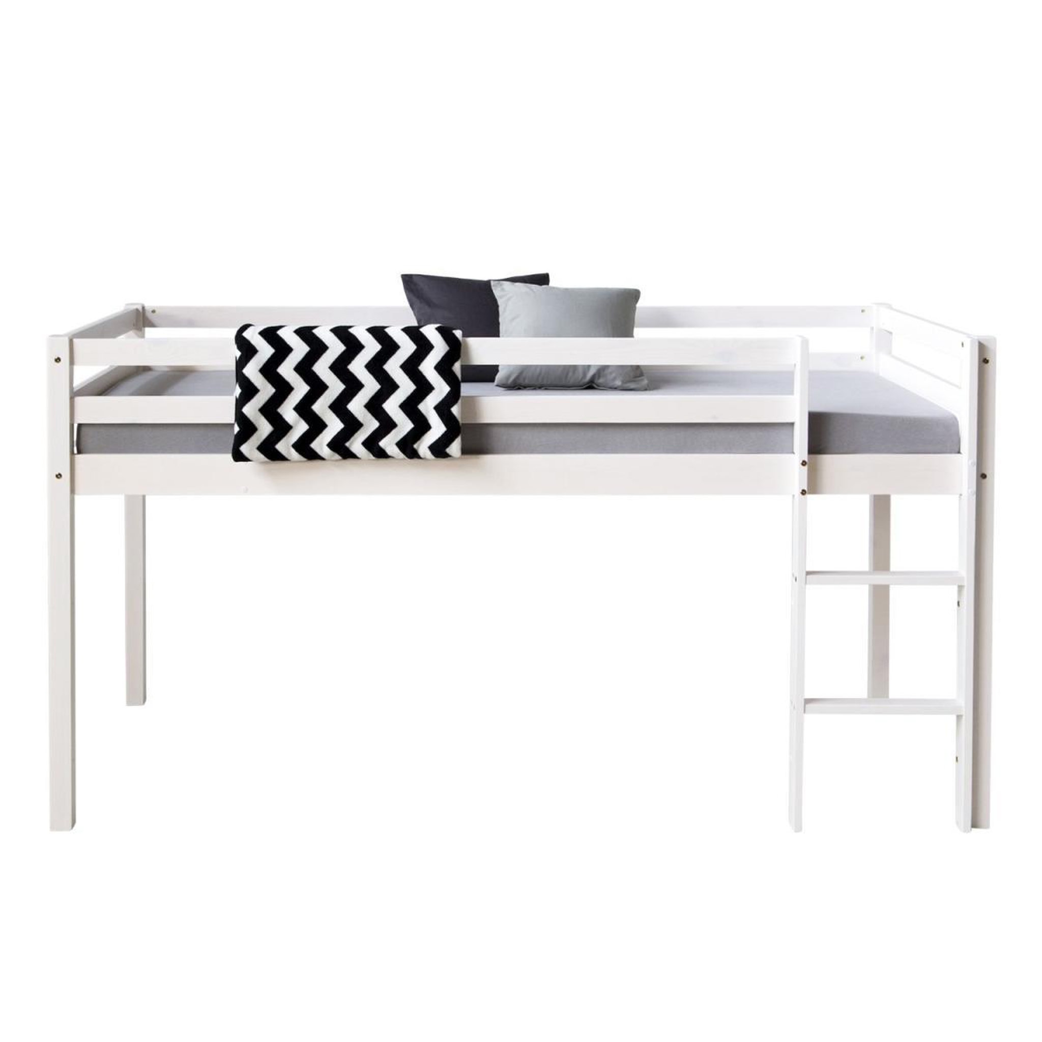 Voir la diapositive 4 : HomeStyle4U Lits mi-hauteur - couleur blanc
