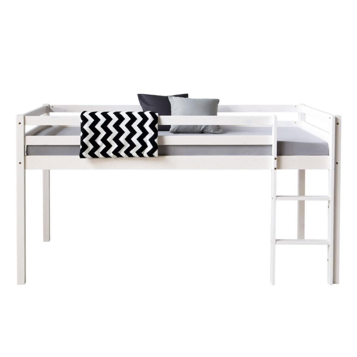 HomeStyle4U Lits mi-hauteur - couleur blanc