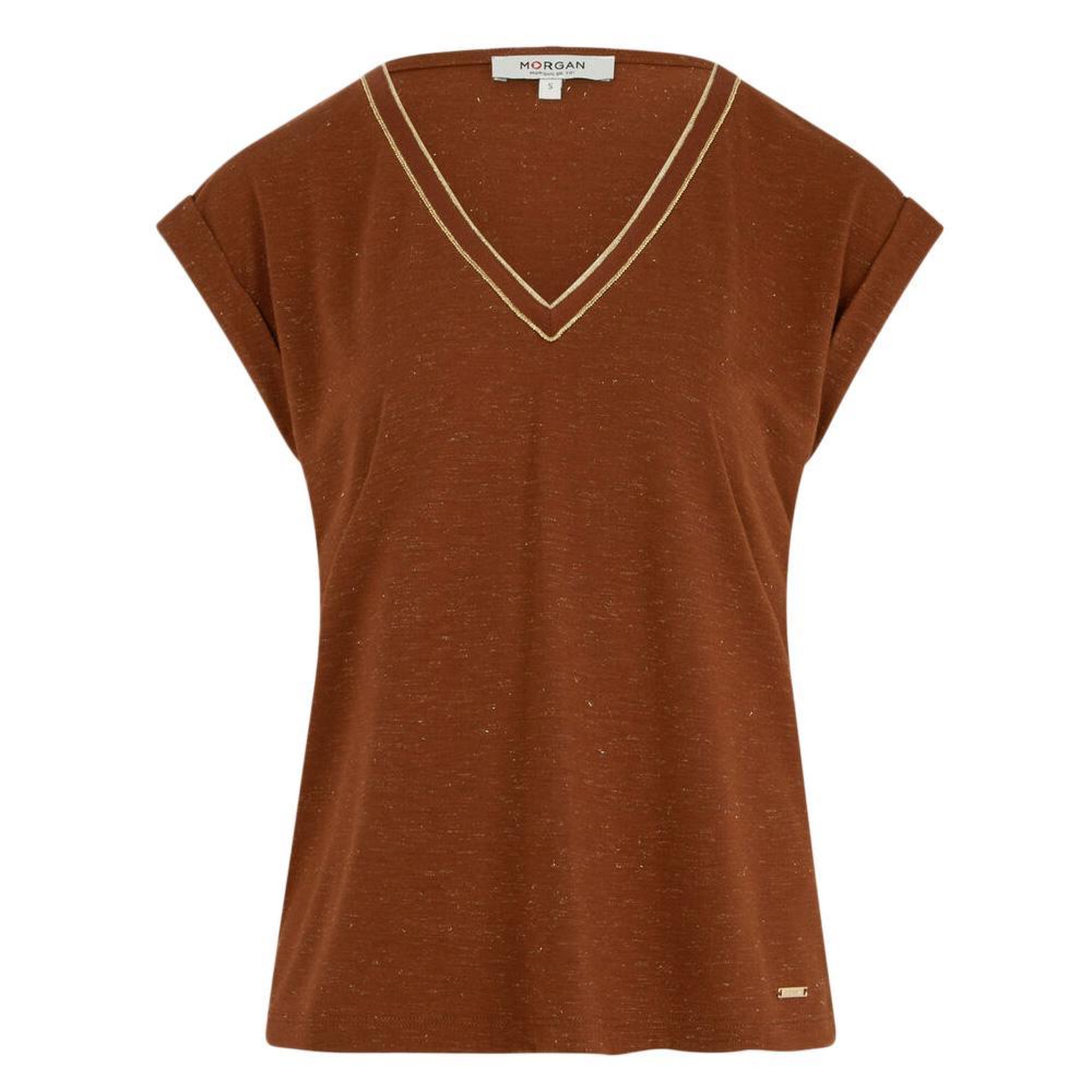 Voir la diapositive 2 : MORGAN T-Shirt Marron Femme Morgan DAYA