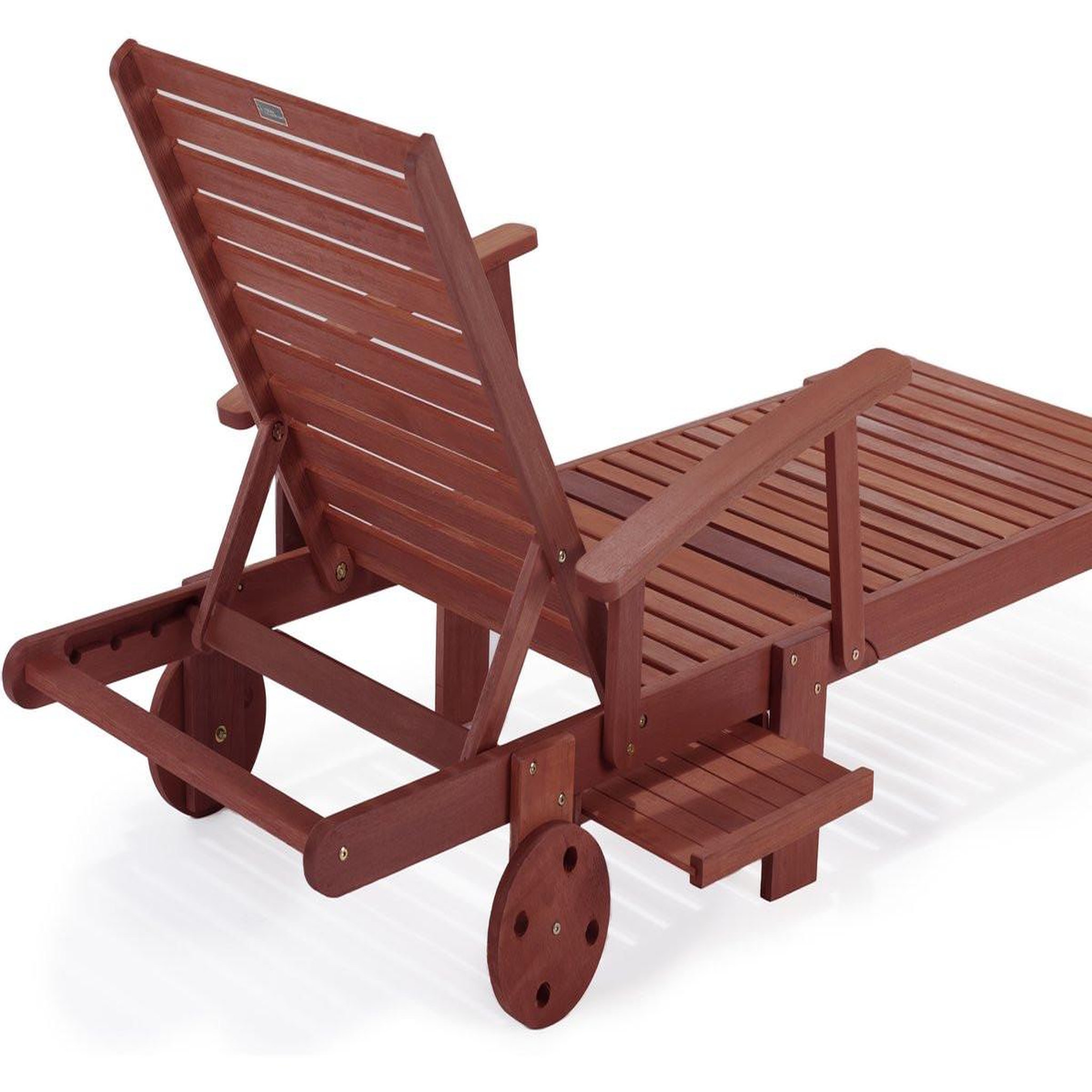 Voir la diapositive 3 : Habitat et Jardin Lot de 2 bains de soleil pliant en bois exotique  Tokyo  - Mahogany - Marron acajou