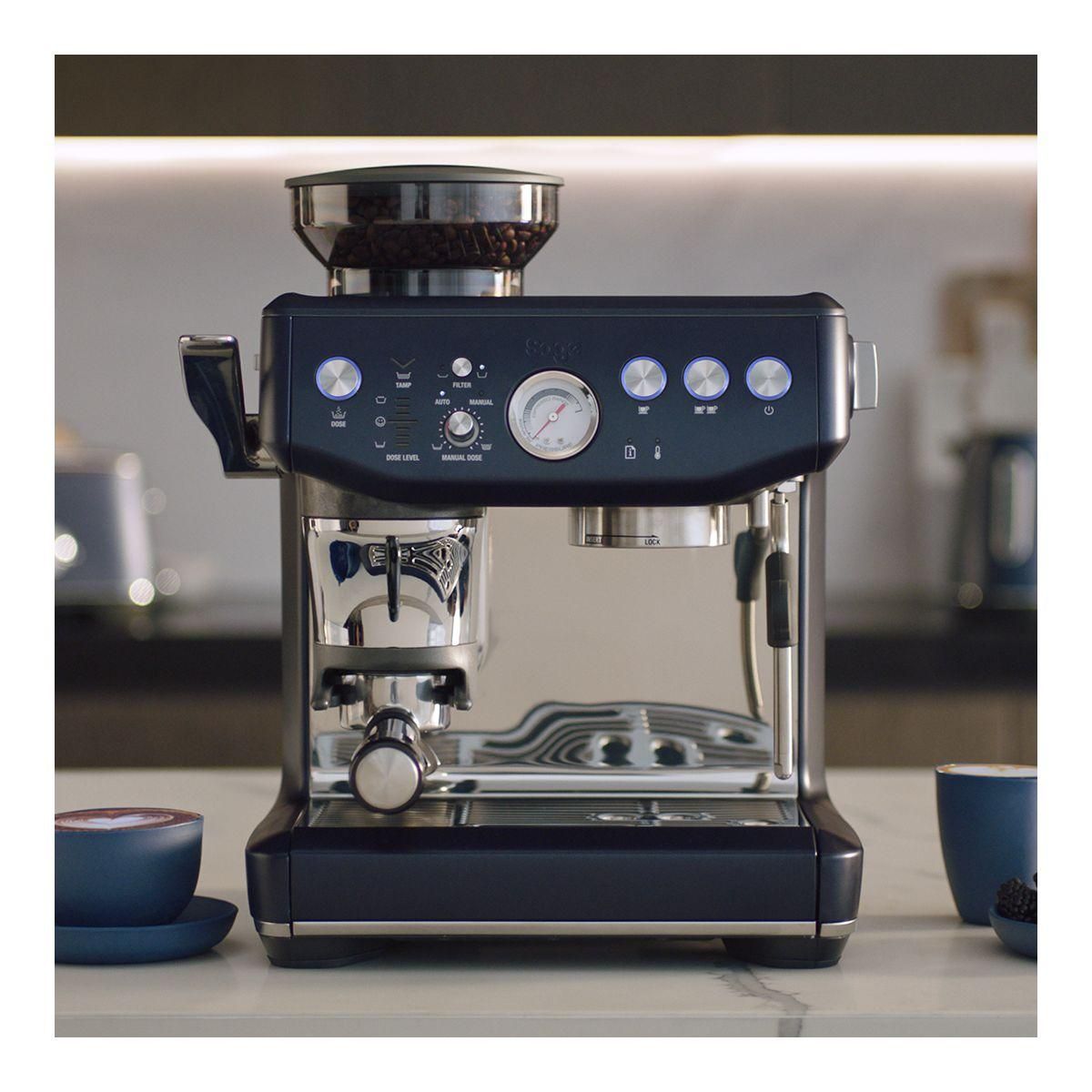 SAGE APPLIANCES Machine à expresso the barista express impress bleu prune