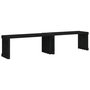 Voir la diapositive 2 : VIDAXL Banc de jardin extensible noir 212,5x40,5x45 cm bois massif pin