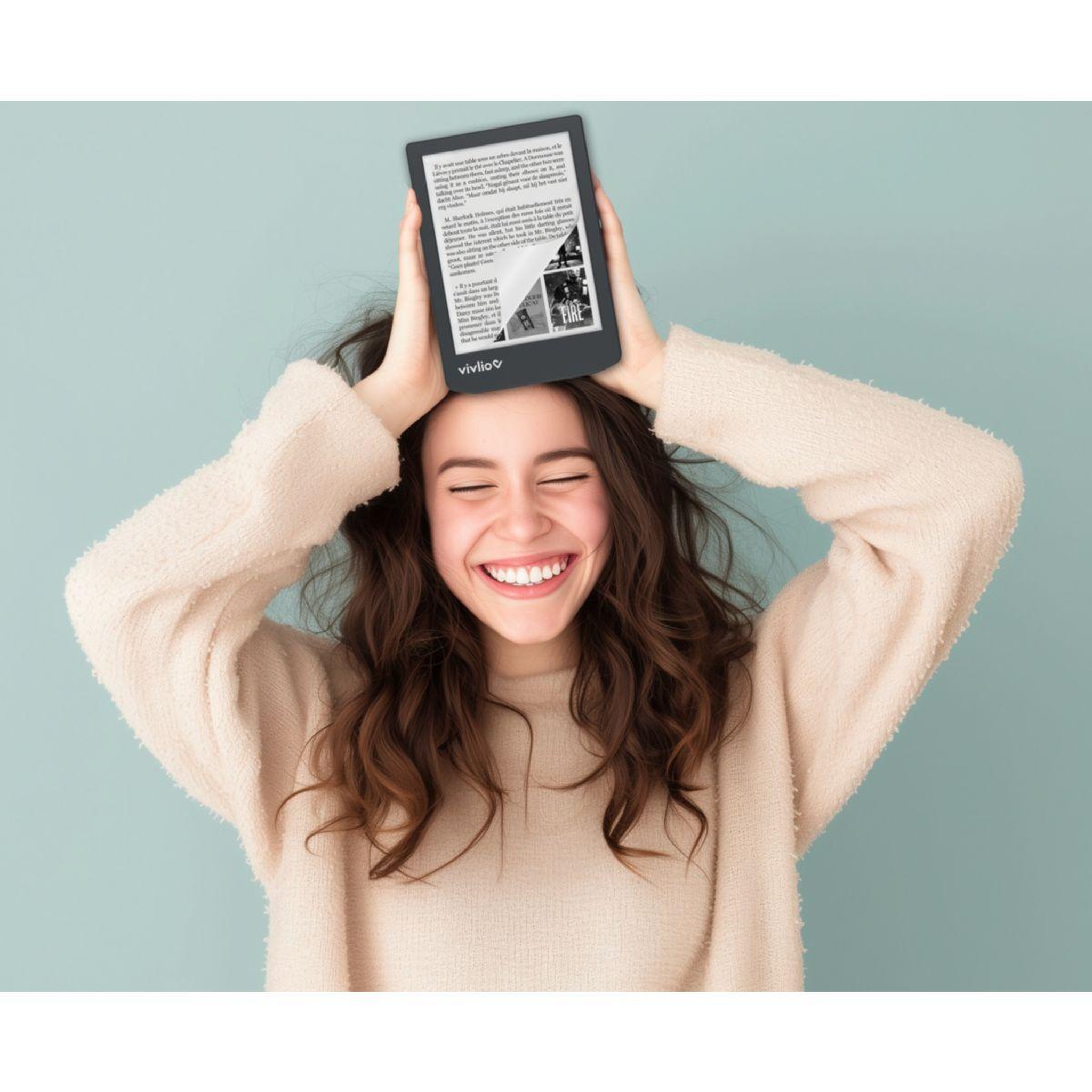 Voir la diapositive 5 : VIVLIO Liseuse ebook coffret 2en1 light zen+housse