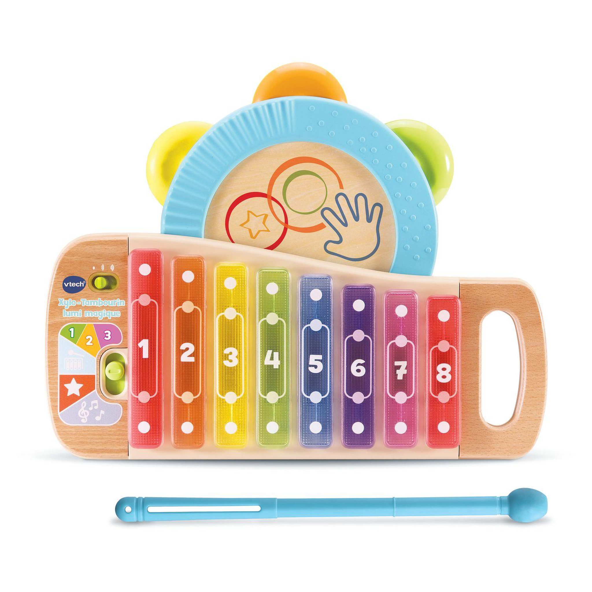 Voir la diapositive 2 : VTECH Xylo-Tambourin Lumi Magique