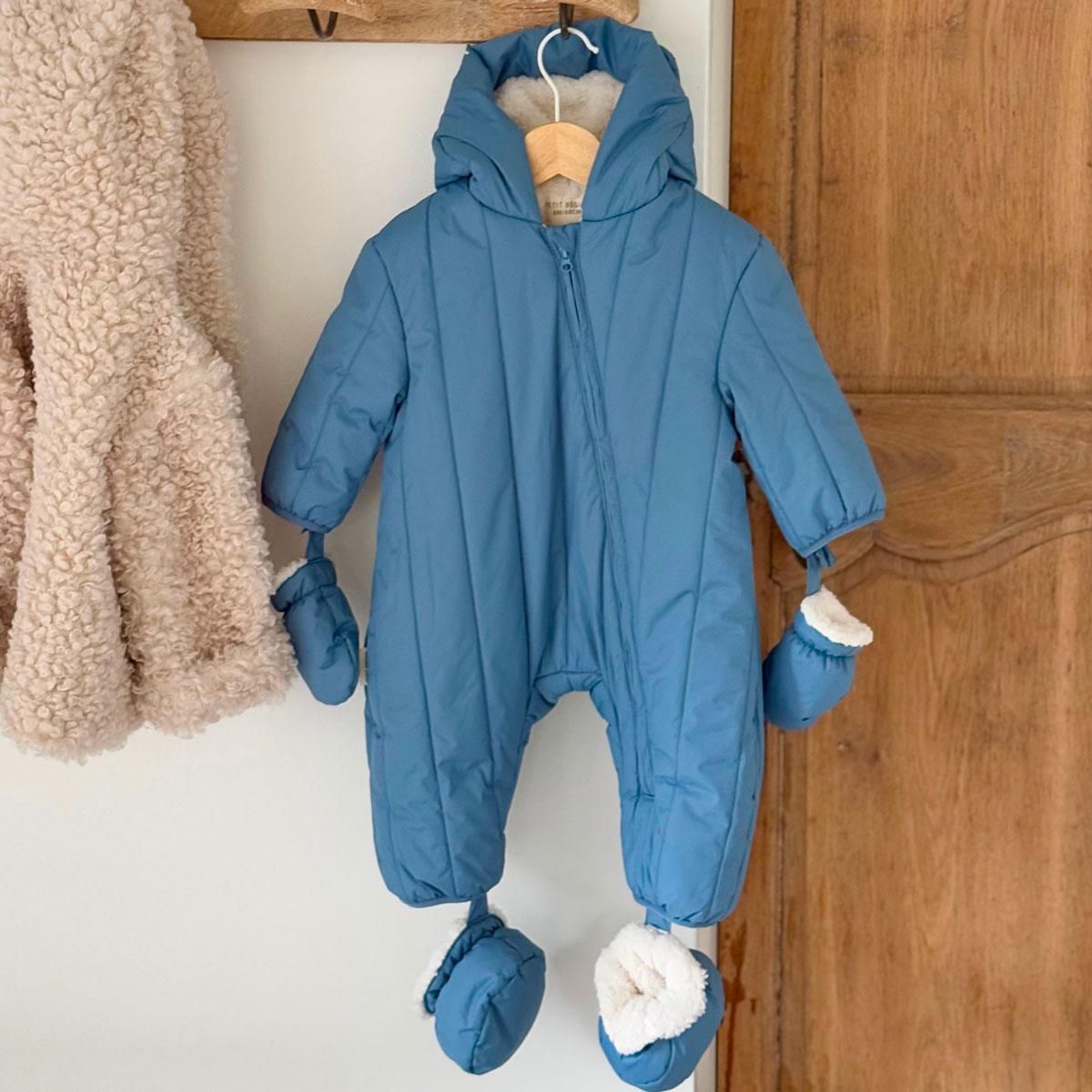 Petit Béguin Combi pilote avec moufles et pieds amovibles Polarmoon