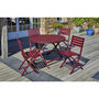 Voir la diapositive 5 : Paris Prix Ensemble Table de Jardin Pliante & 4 Chaises  Marius  110cm Rouge Carmin