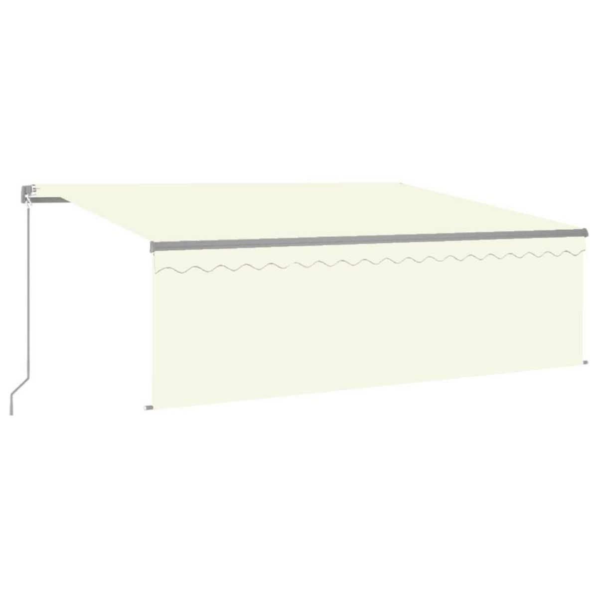 VIDAXL Auvent manuel retractable avec store 4x3 m Creme