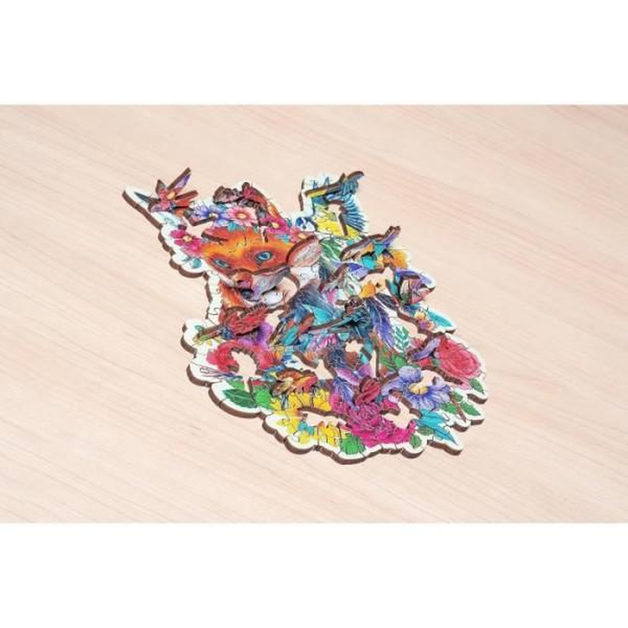 Voir la diapositive 5 : RAVENSBURGER Puzzle en bois 150 pièces – Renard coloré – Illustration artistique nature – Puzzle premium adulte – Ravensburger