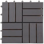 Voir la diapositive 3 : VIDAXL Carreaux de terrasse 10pcs Delavage gris 30x30 cm Acacia solide