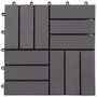 Voir la diapositive 3 : VIDAXL Carreaux de terrasse 10pcs Delavage gris 30x30 cm Acacia solide