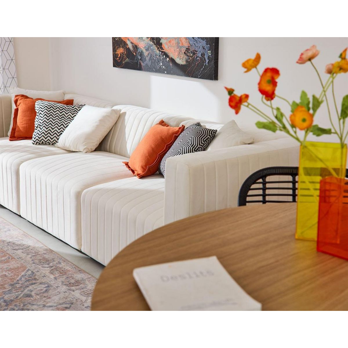 LISA DESIGN Nova - canapé modulable 3 places - en velours