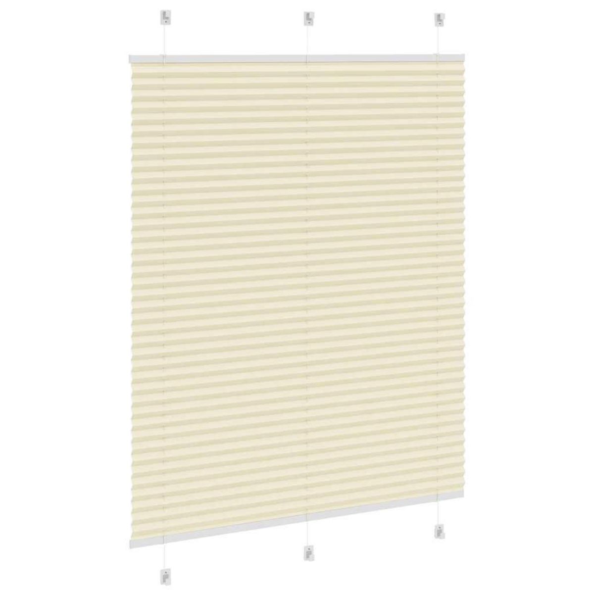 VIDAXL Store plisse creme 105x100cm largeur du tissu 104,4cm polyester