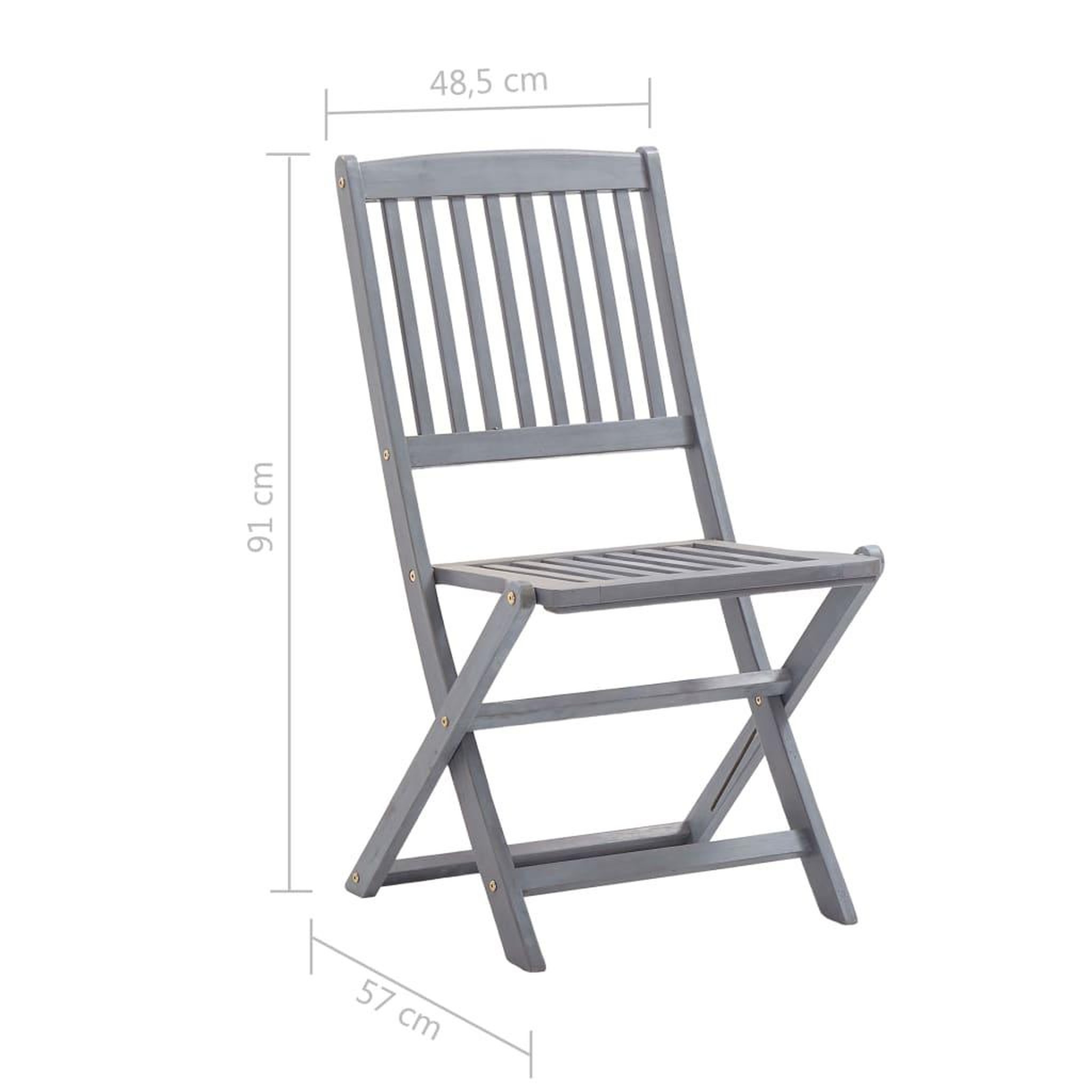 Voir la diapositive 6 : VIDAXL Chaises pliables d'exterieur lot de 8 et coussins Bois d'acacia