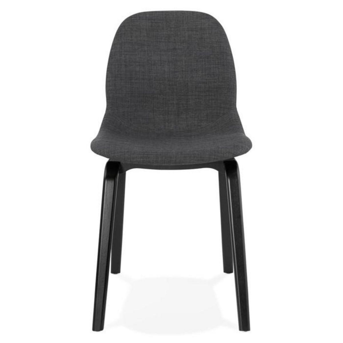 Paris Prix Chaise Design en Tissu  Tikel  81cm Gris Foncé & Noir