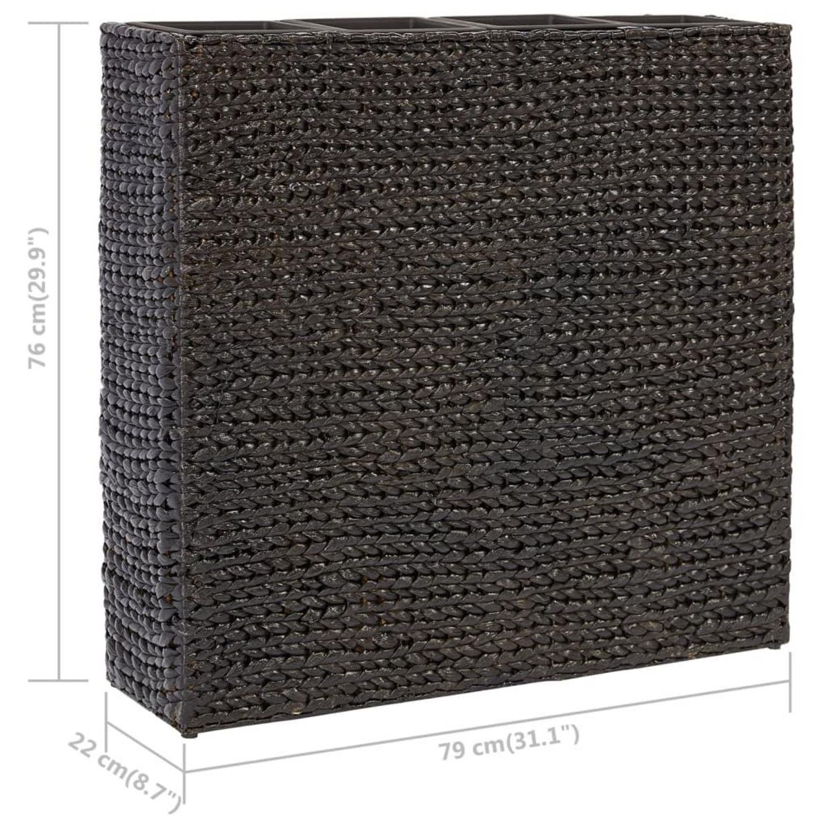 VIDAXL Lit sureleve avec 4 pots Jacinthe d'eau Noir