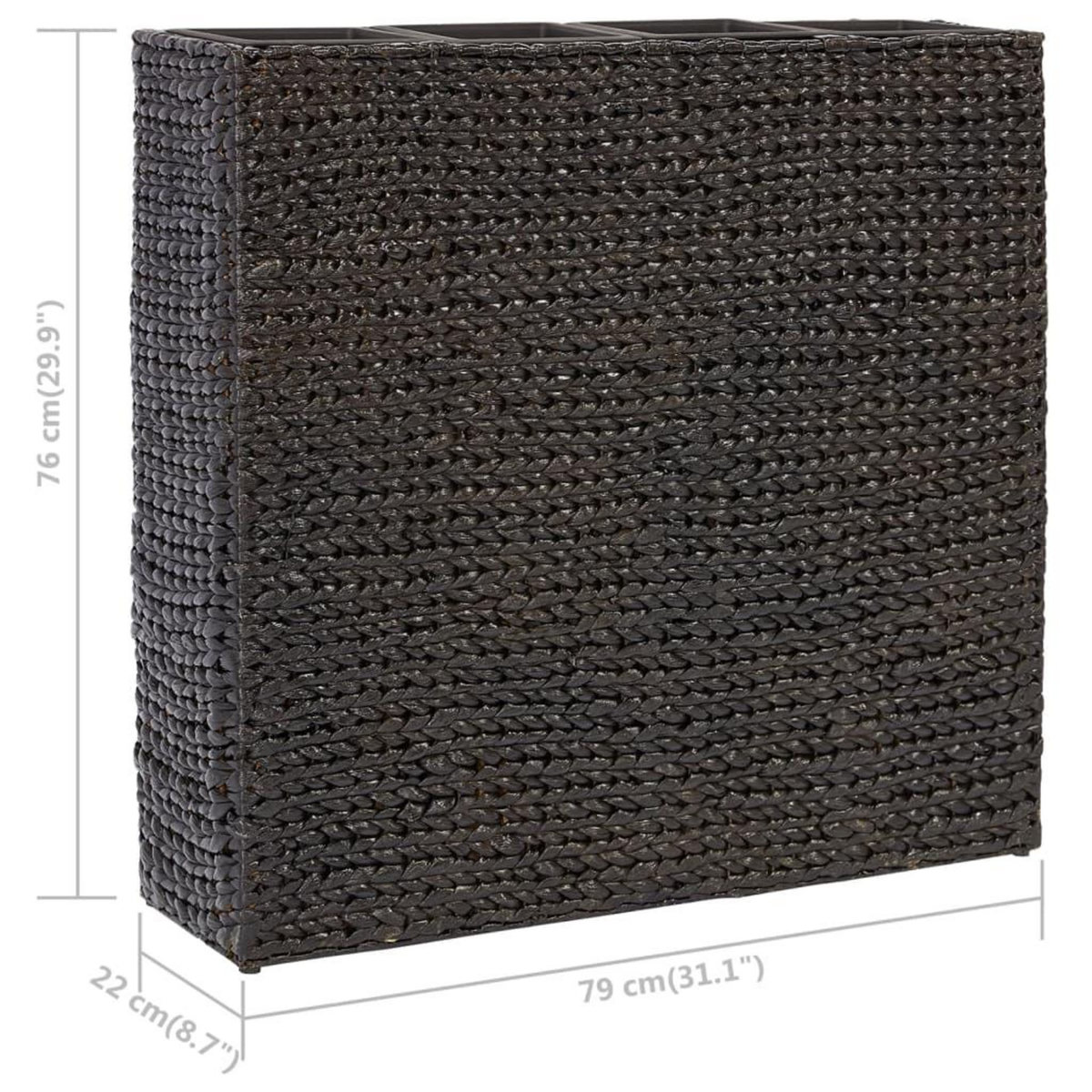 VIDAXL Lit sureleve avec 4 pots Jacinthe d'eau Noir