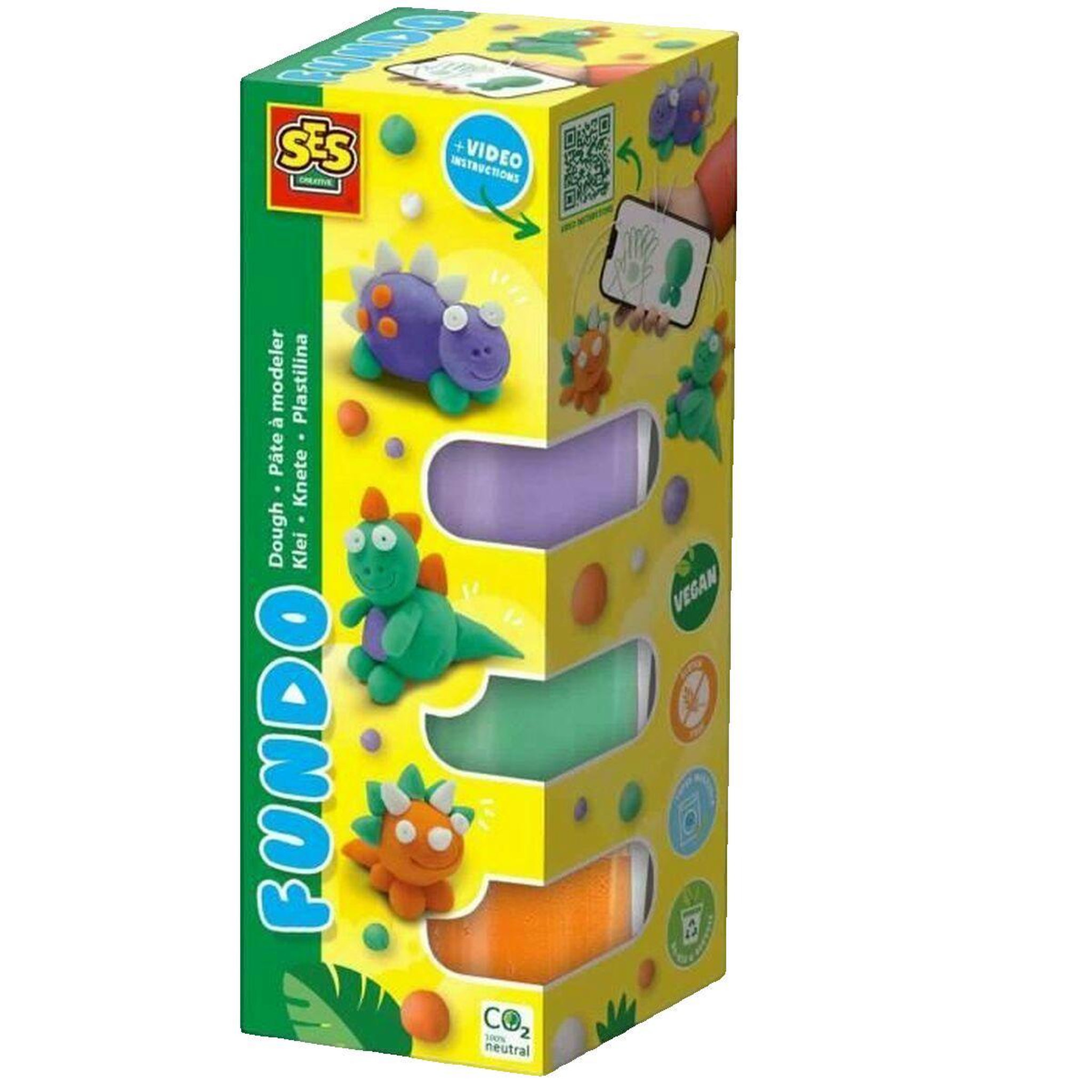 SES Creative Pâte à modeler SES Creative FunDo - Dinosaures multicolore