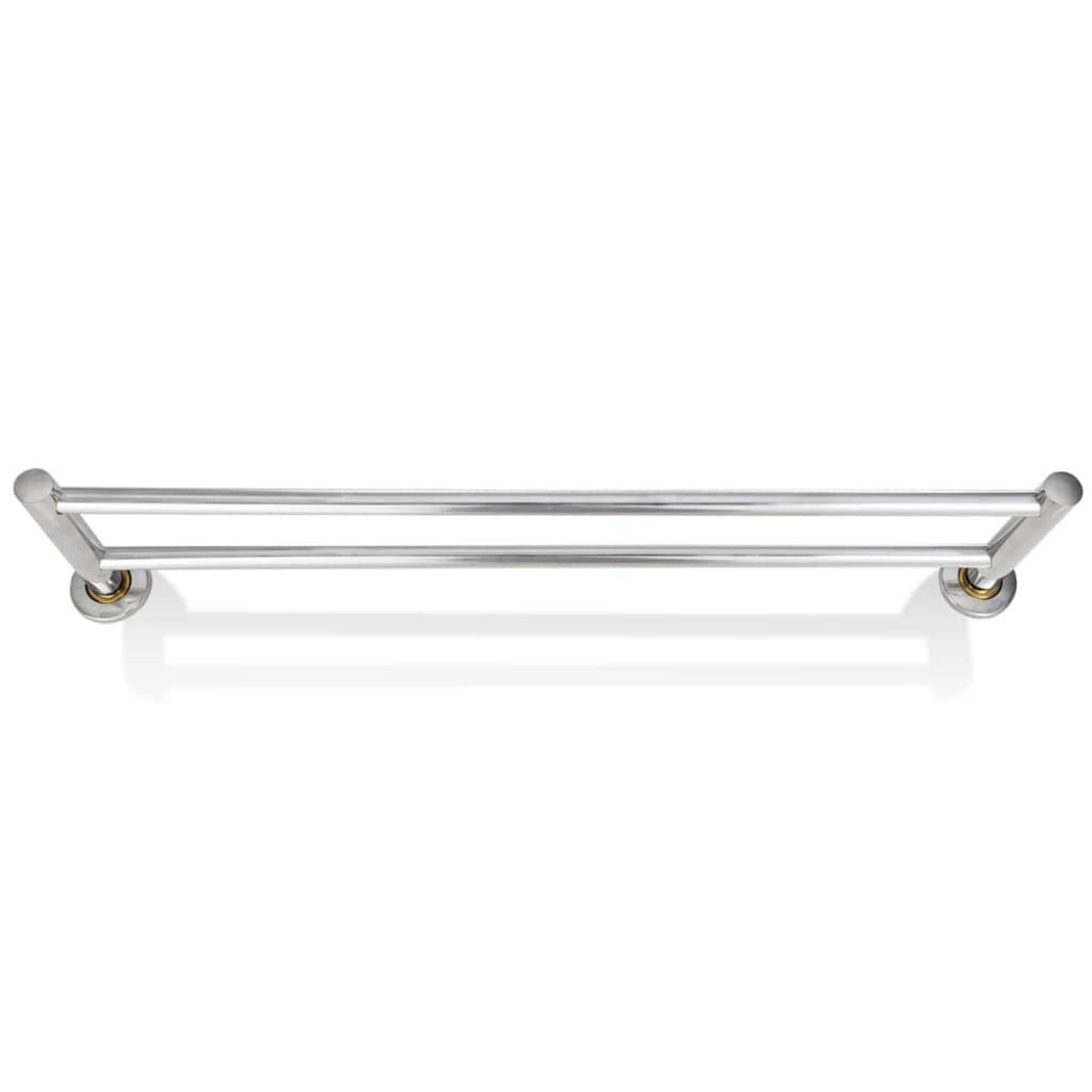 Voir la diapositive 3 : VIDAXL Porte serviettes double - barre fixe 2 tubes
