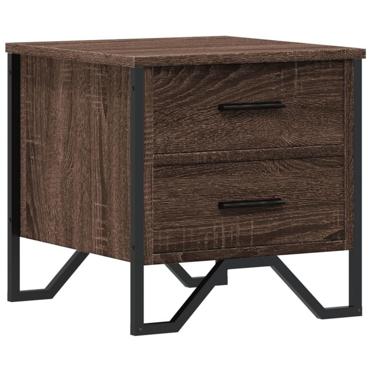 VIDAXL Table de chevet chene marron 40x41x40 cm bois d'ingenierie