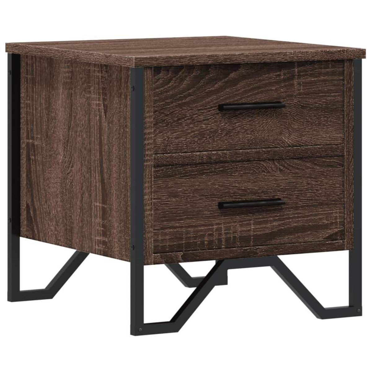 VIDAXL Table de chevet chene marron 40x41x40 cm bois d'ingenierie