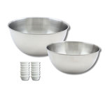 ZENKER Set comprenant 240 moules à muffins, 1 spatule Zenker, 2 bols à mixer en inox Fackelmann