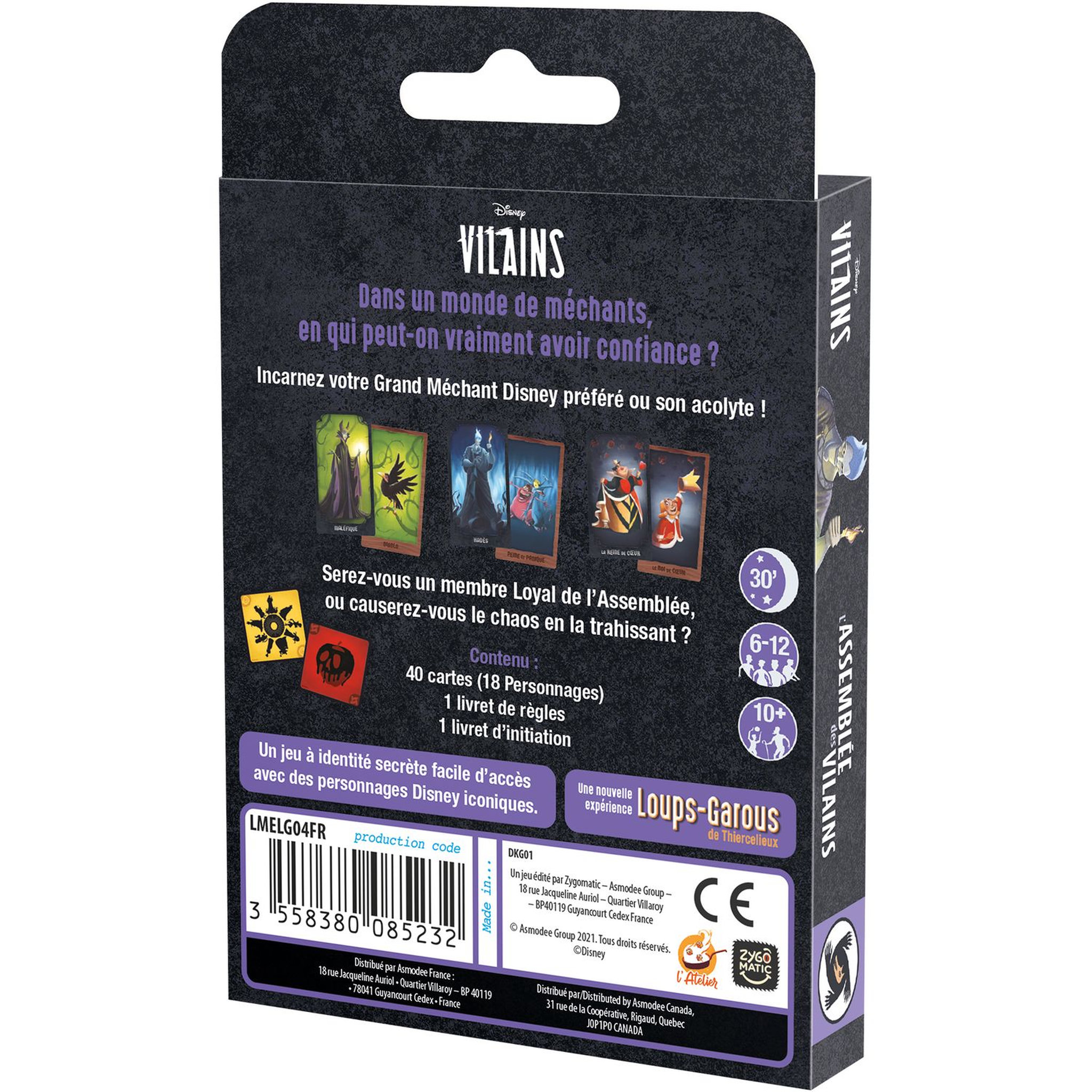 Voir la diapositive 2 : ASMODEE Jeu - Loups Garous Disney Vilains