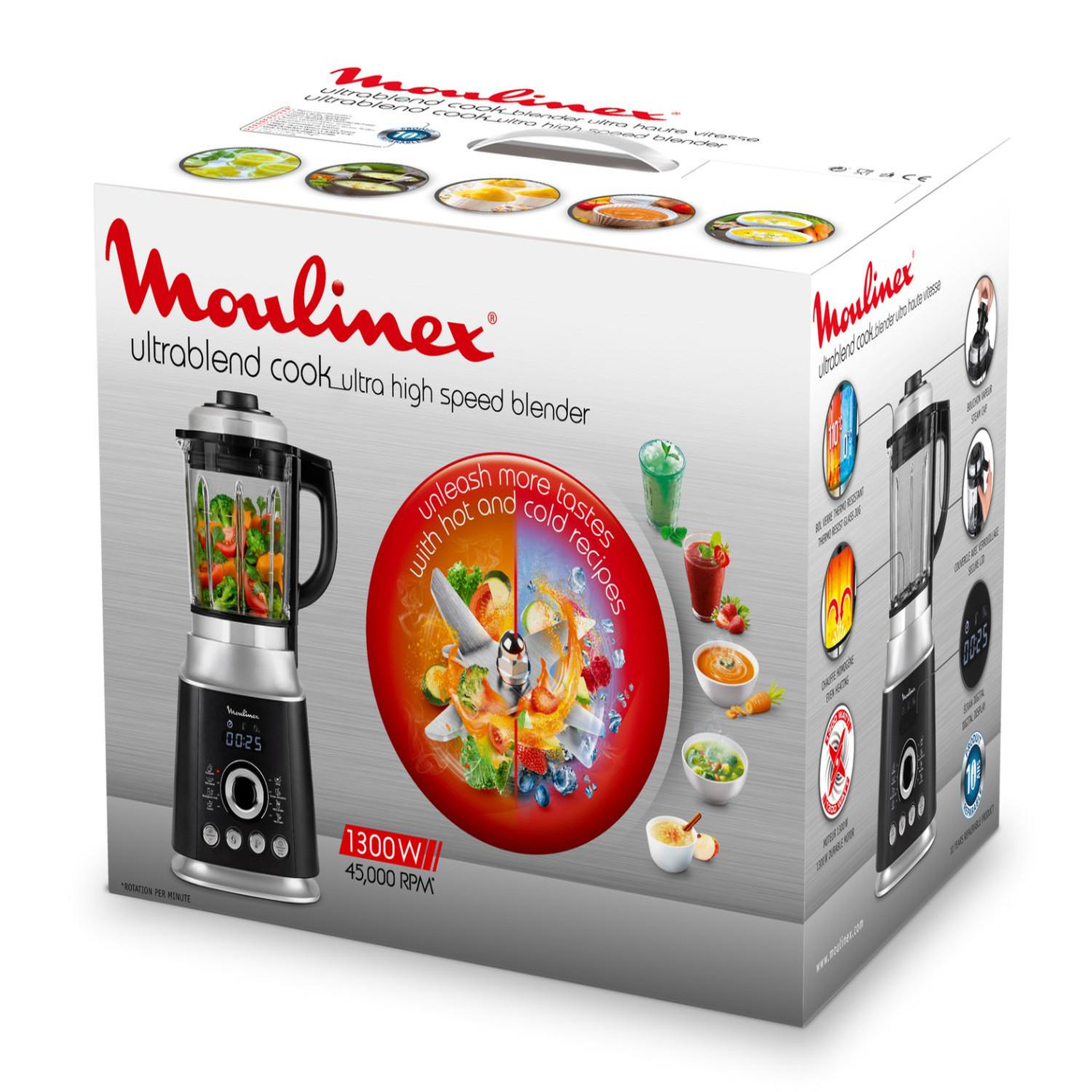 Voir la diapositive 3 : MOULINEX Moulinex LM962B10 robot ménager 1300 W 1,75 L Noir, Argent