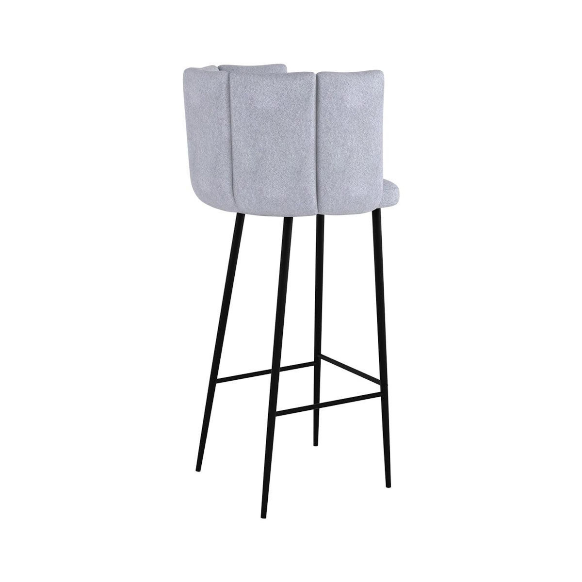Rendez vous déco Lot de 2 chaises de bar en tissu gris clair 75 cm-Rosy