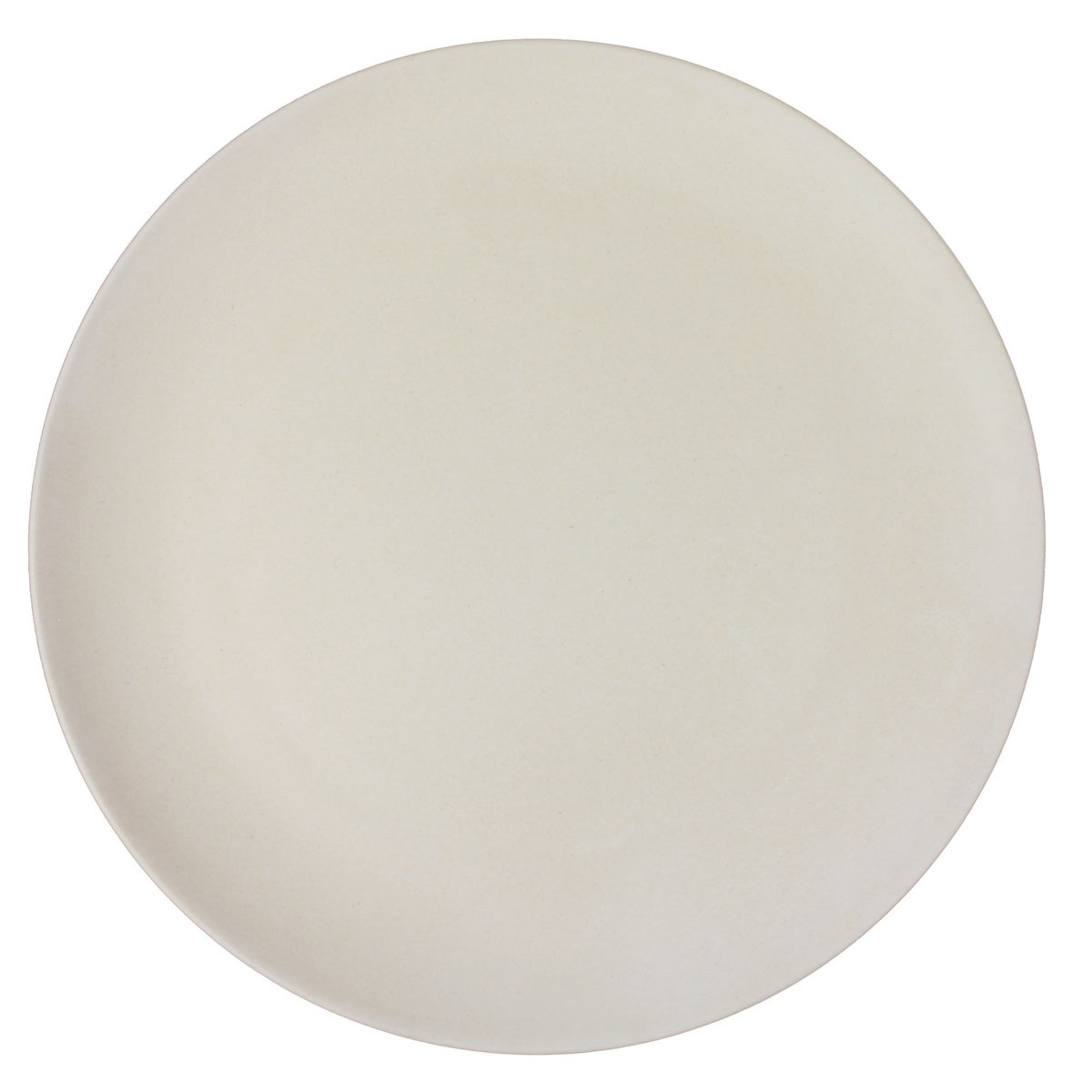 Assiette plate en fibre de bambou blanc